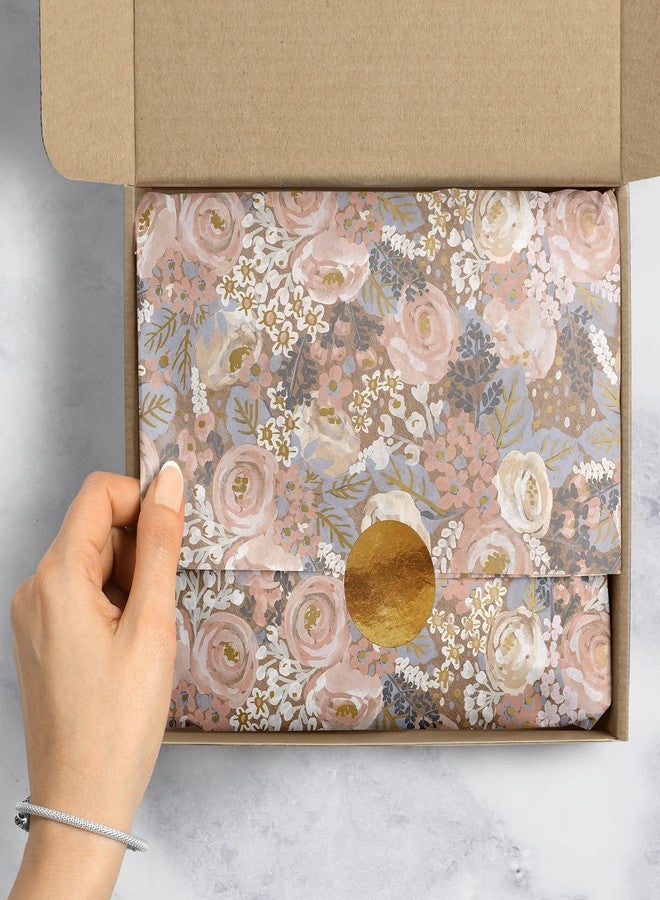 Jillson Roberts 20" x 30" Printed Floral Gift Tissue Gift Wrapping Supplies, Bouquet, 24 Folded Sheets - Image 4